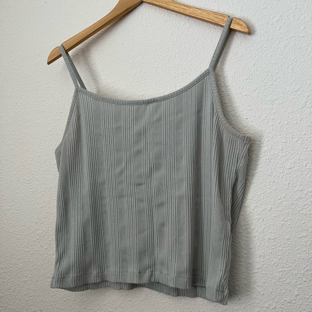 Madewell Light Green Ribbed Tank Top